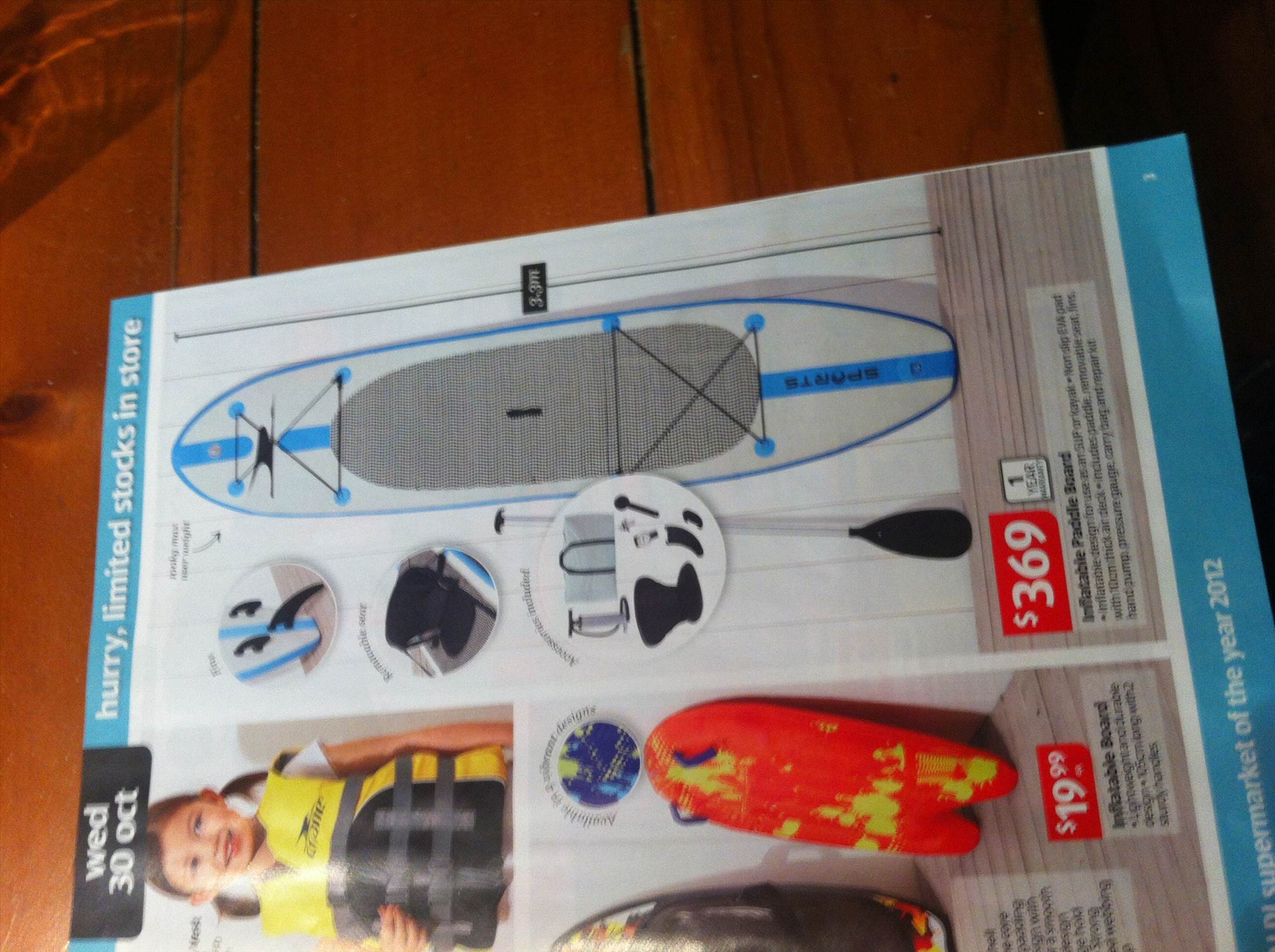 aqua cruise paddle board aldi