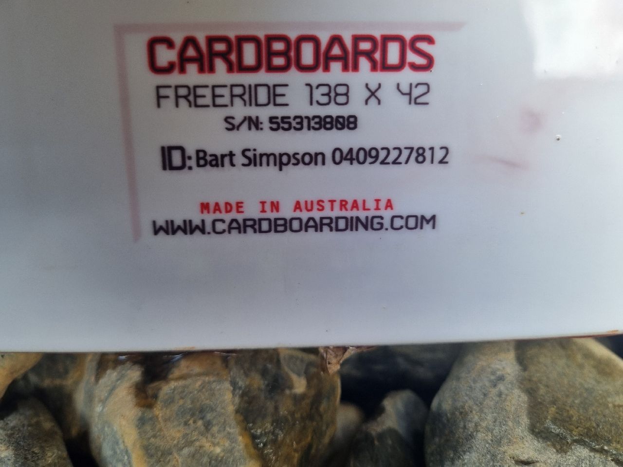 2008 Cardboards Freeride 138 X 42 - Image 3