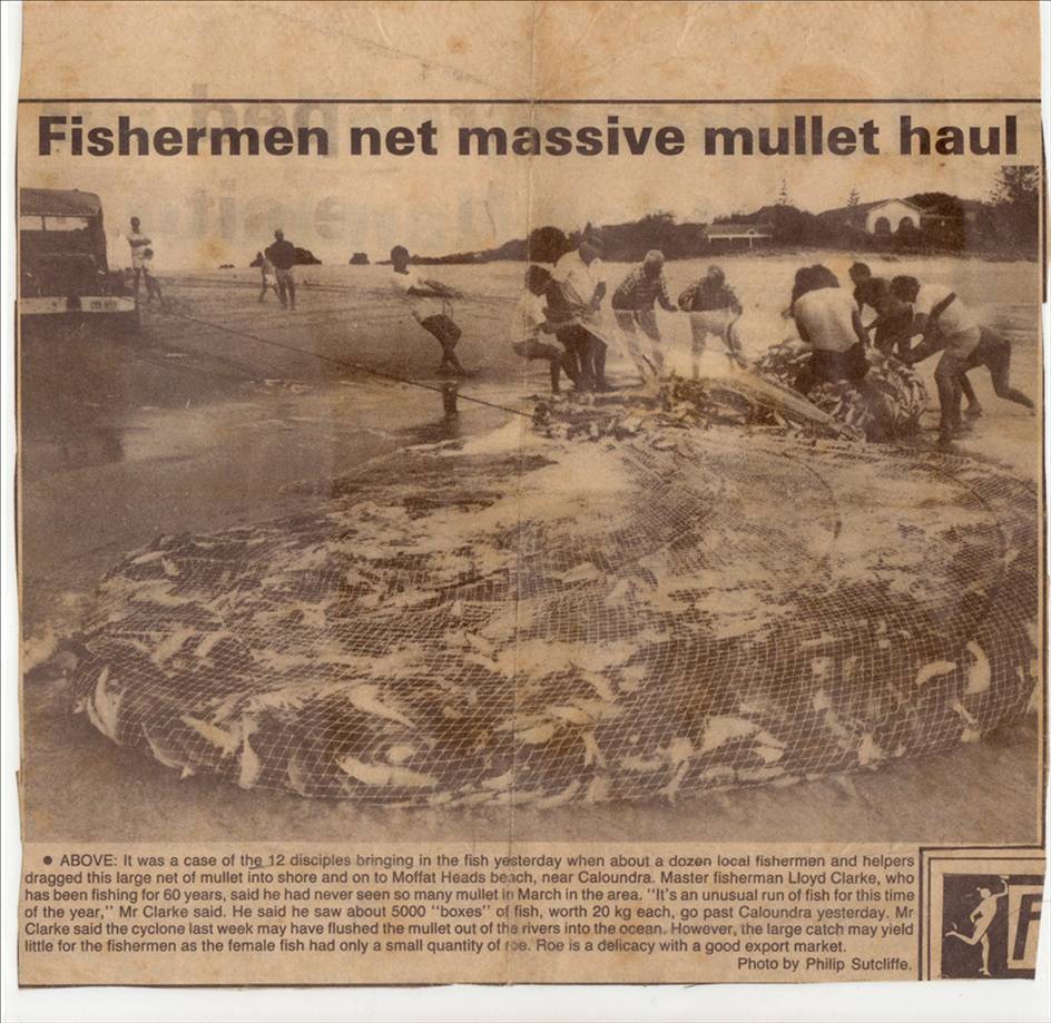  Fisherman netting mullet