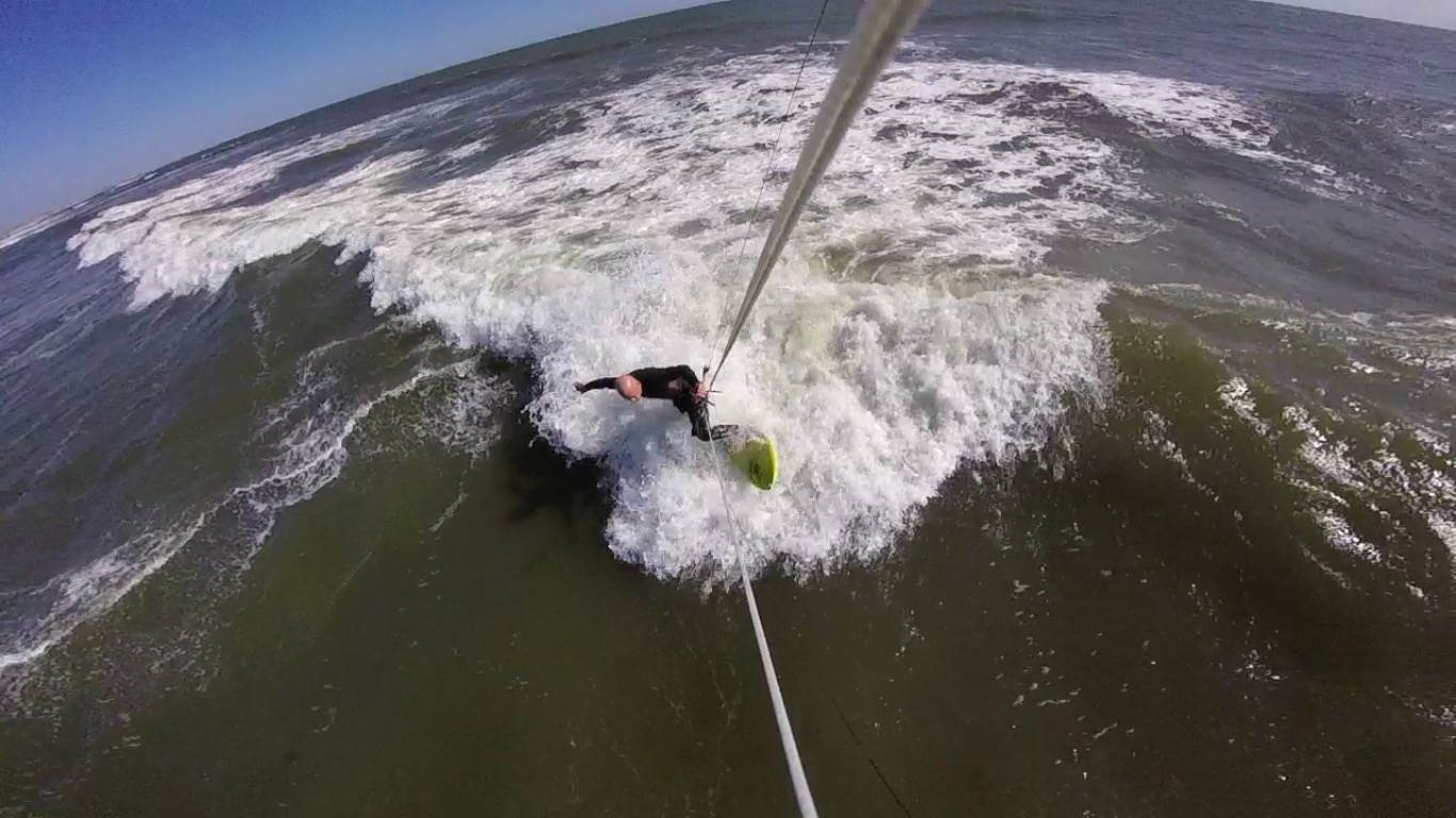 sick downwinder, alone, bicycle return