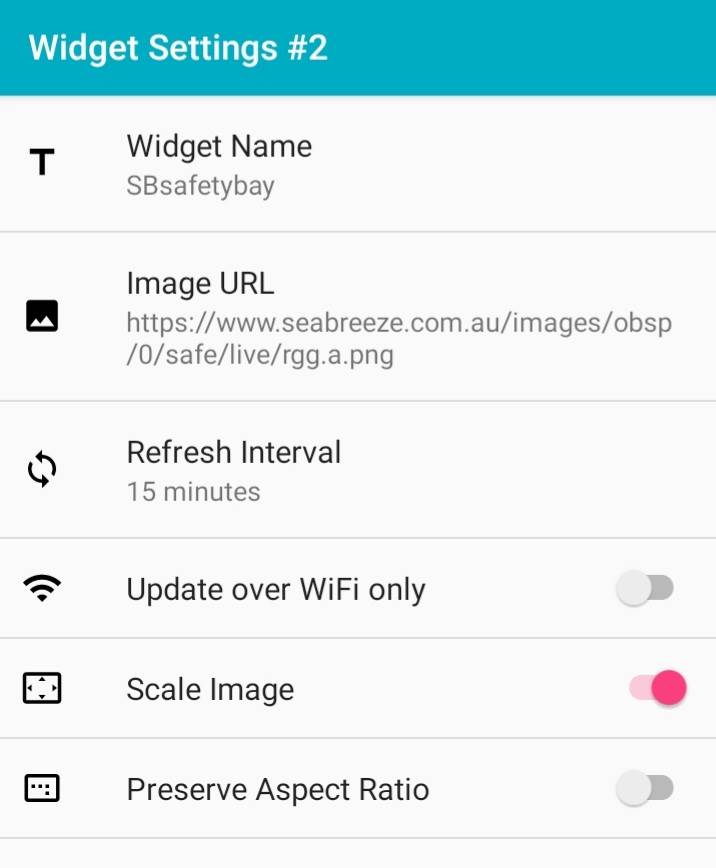Web image widget