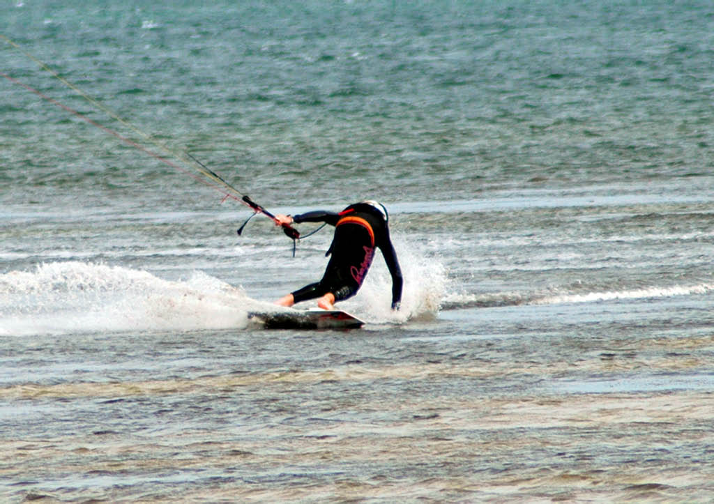 Brad finishing his pass riding blind