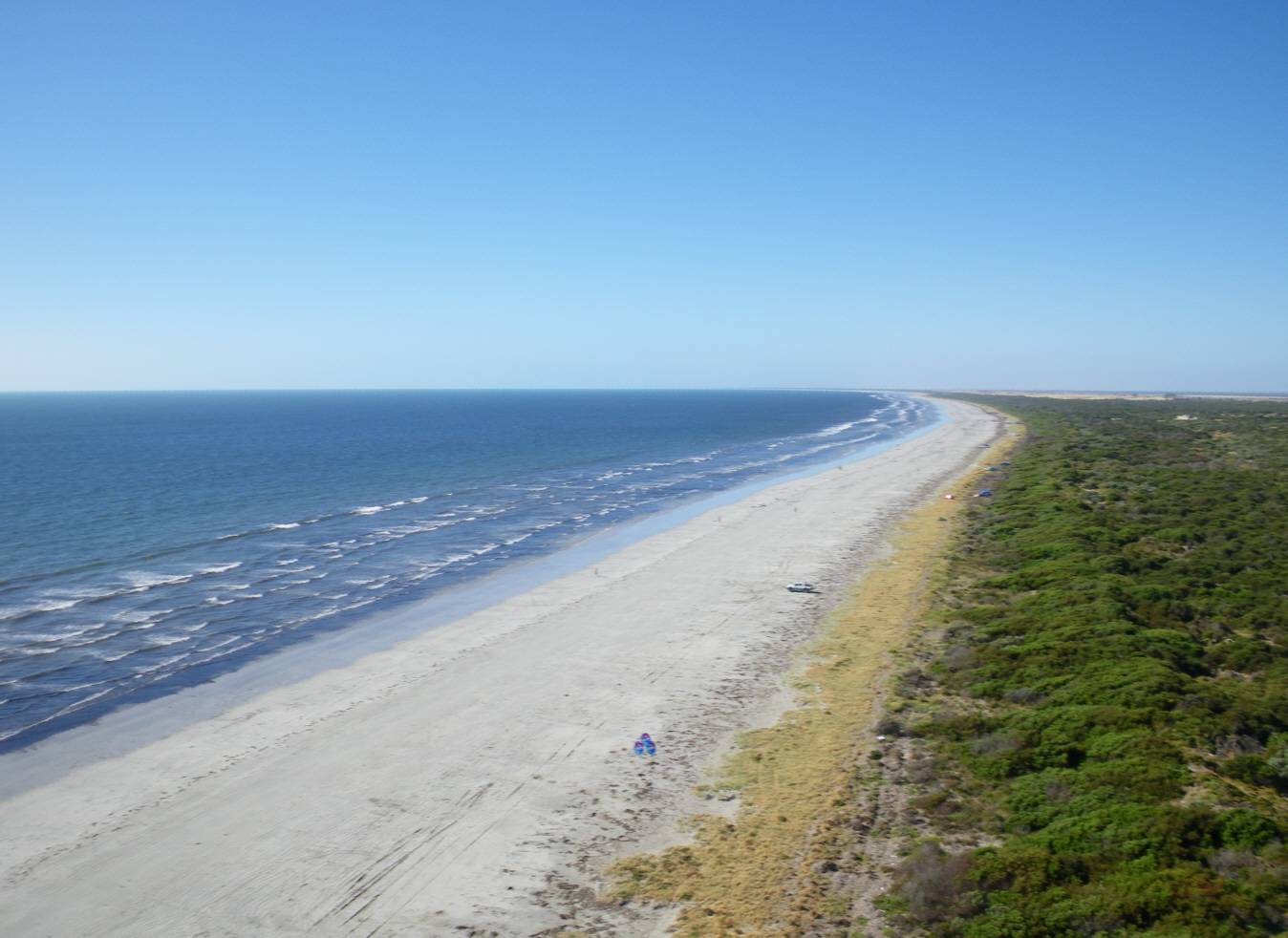 View looking north