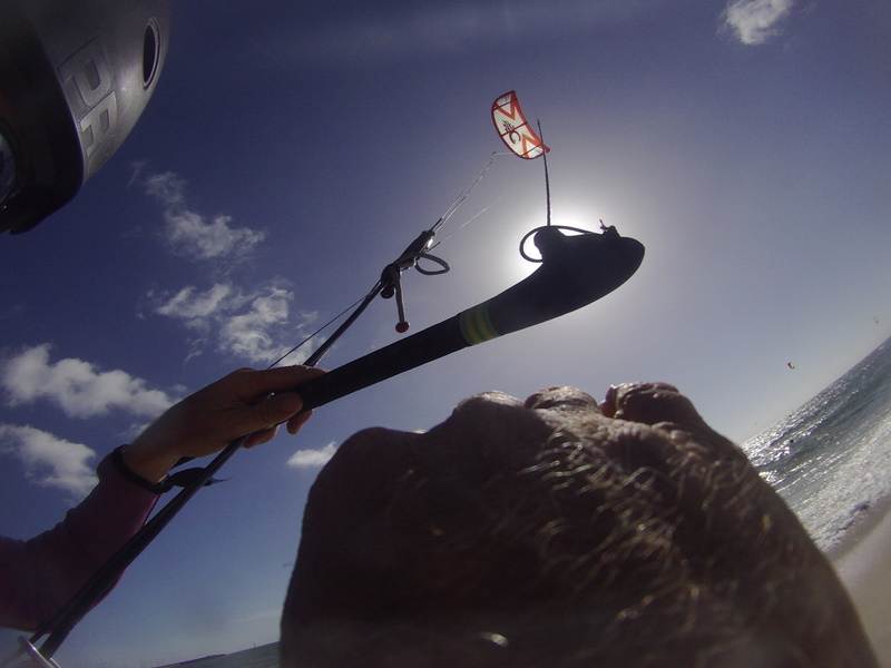 Kitesurfing at Hampton with handcam
