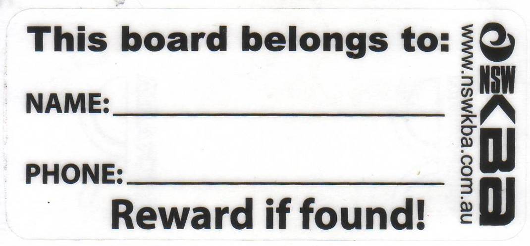 NSWKBA BoardSticker