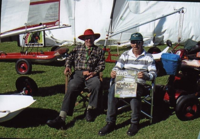 Ross & Kym assisting in the 4WD show display of Land Yachts