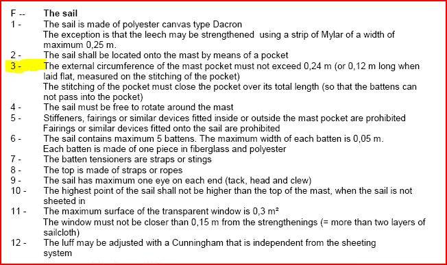 promo sail specs