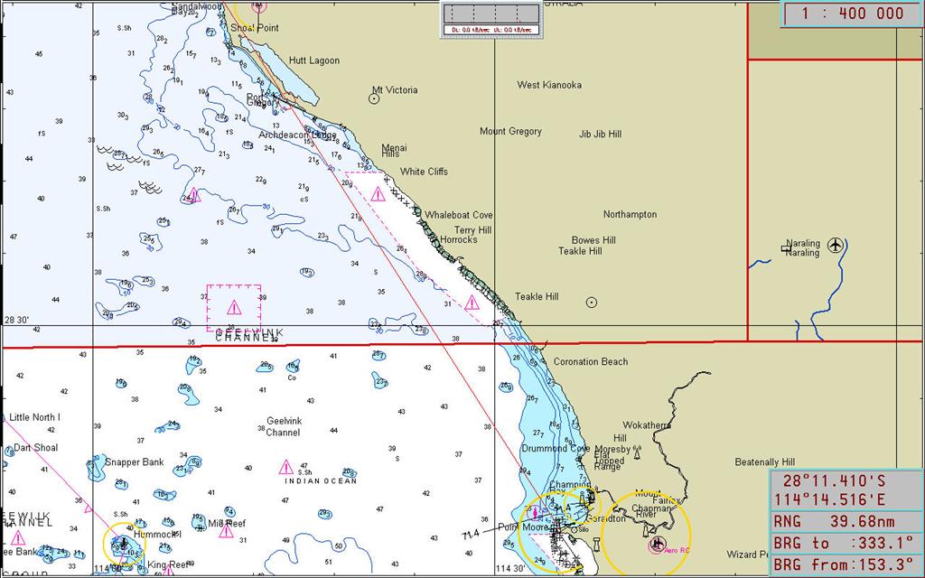 Geraldton (Pt Moore) - Port Gregory - 40nm