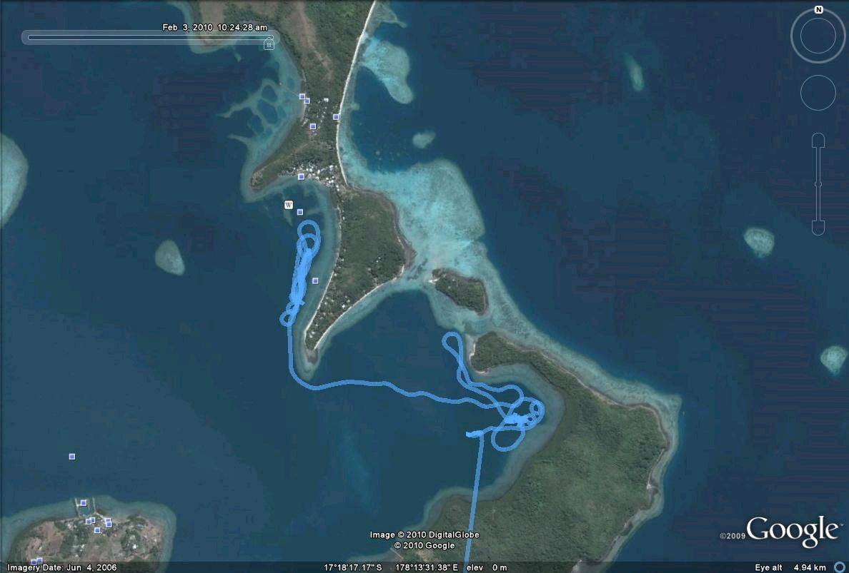 Waterskiing in Fiji