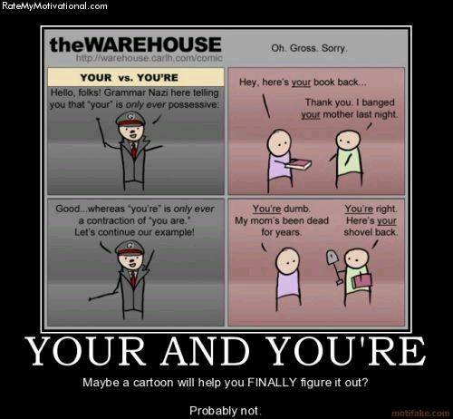 13899-YOU AND YOURE-Maybe a cartoon will help you finally figure it out