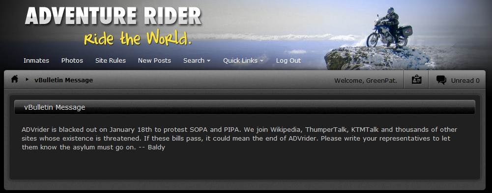 SOPA/PIPA Protest