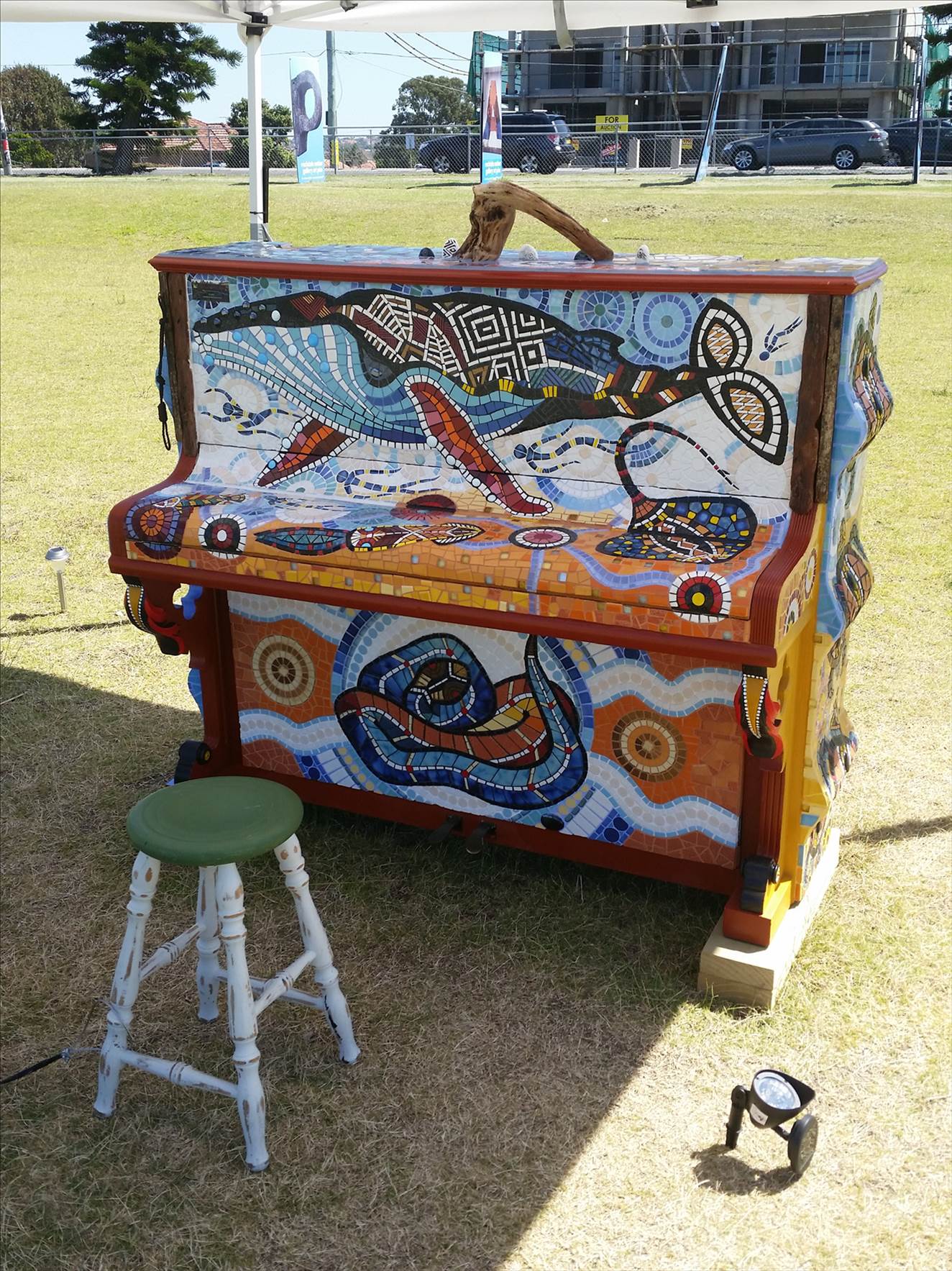 Upright piano art