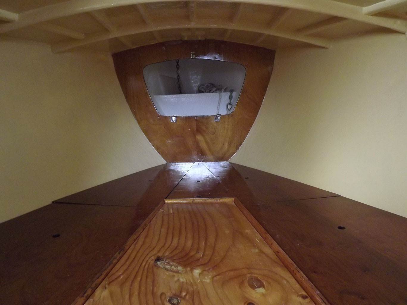 Boards in place SEAKA forward cabin