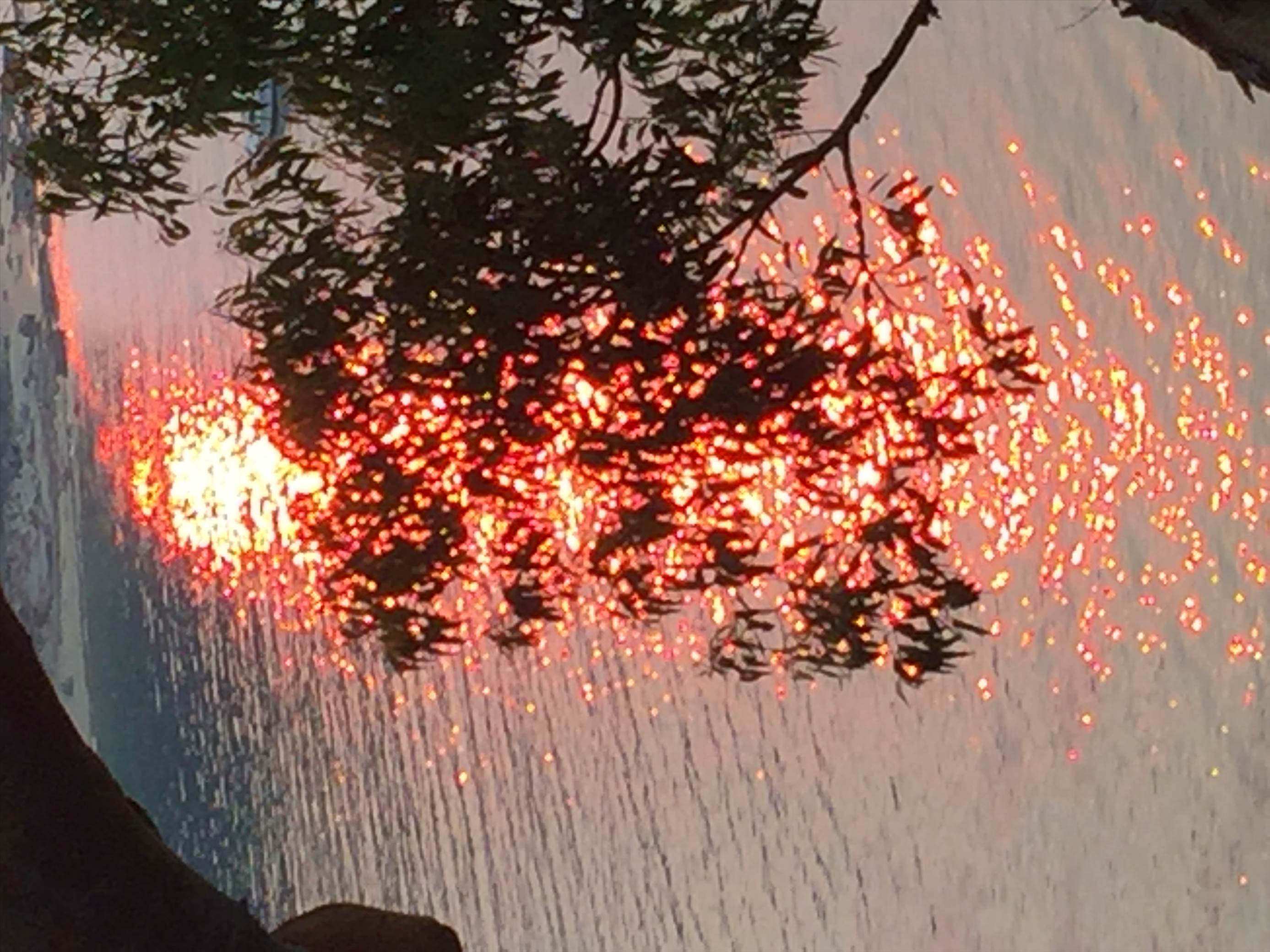Sunset through the smoke