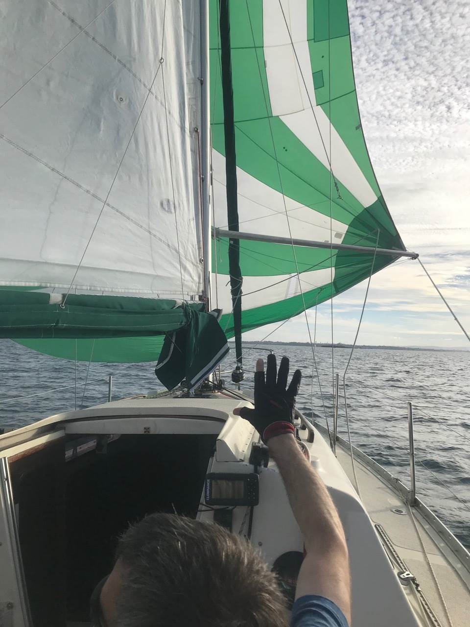 Bolero under spinnaker