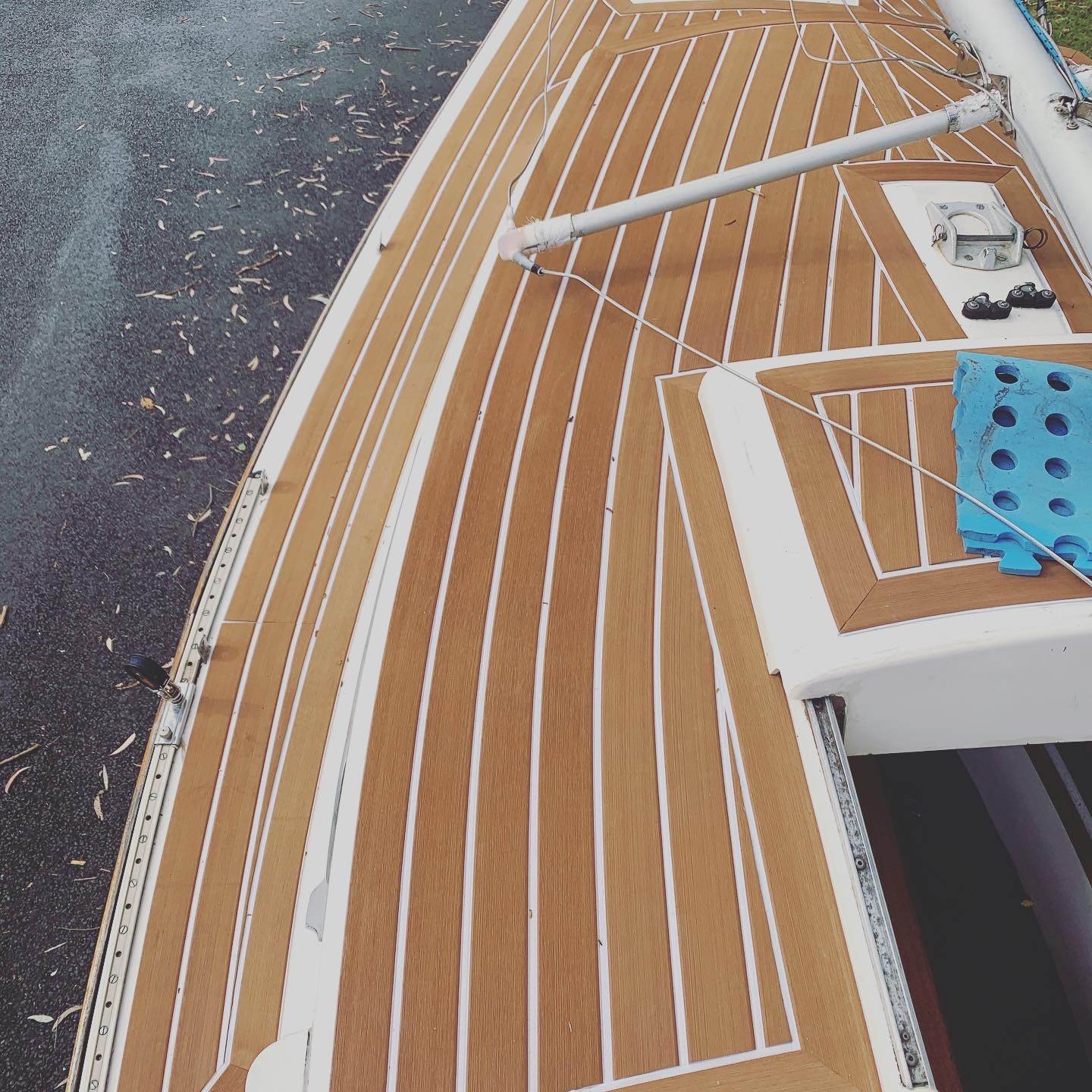 Faux teak decking