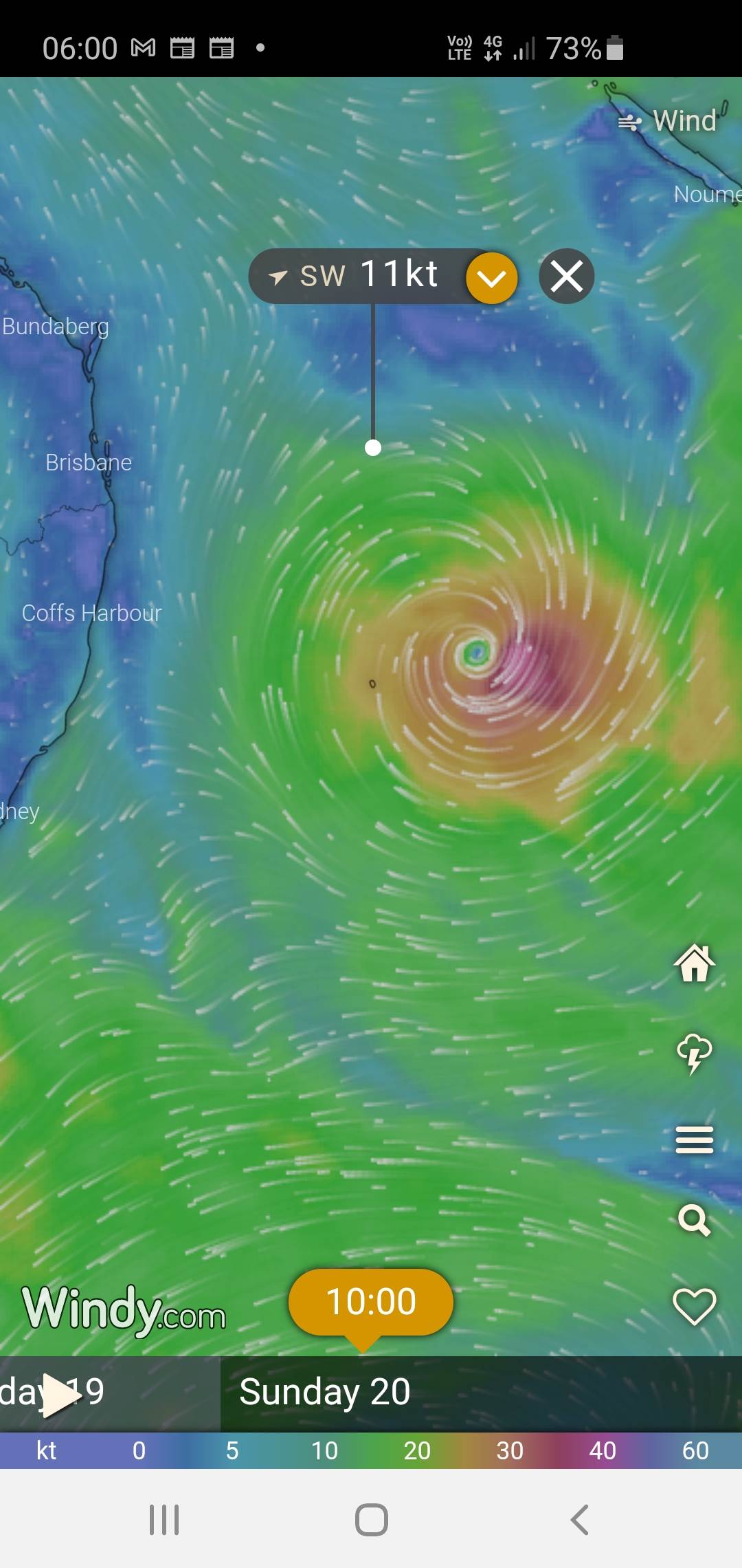 Lord howe cyclone