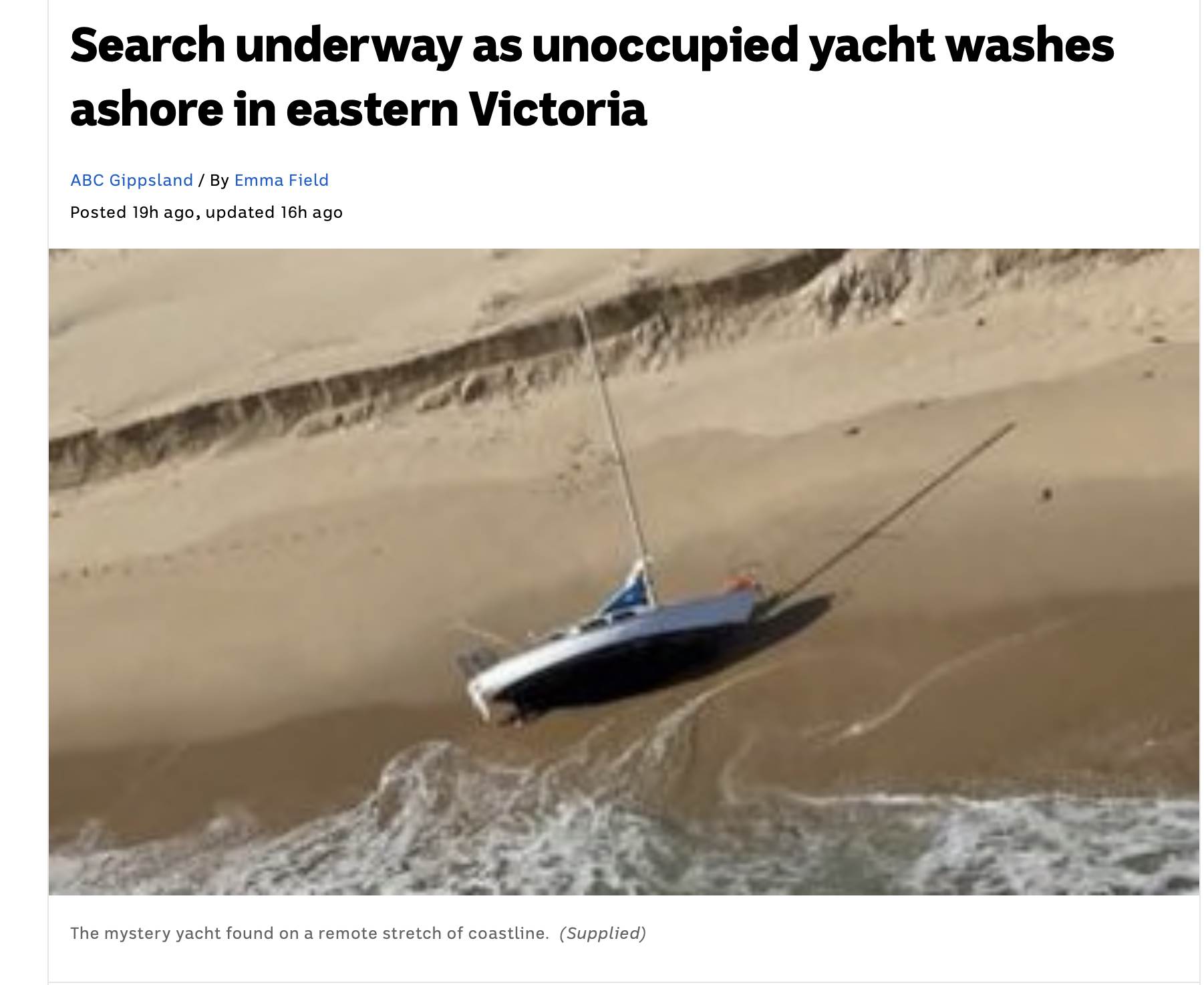 Yacht Ashore