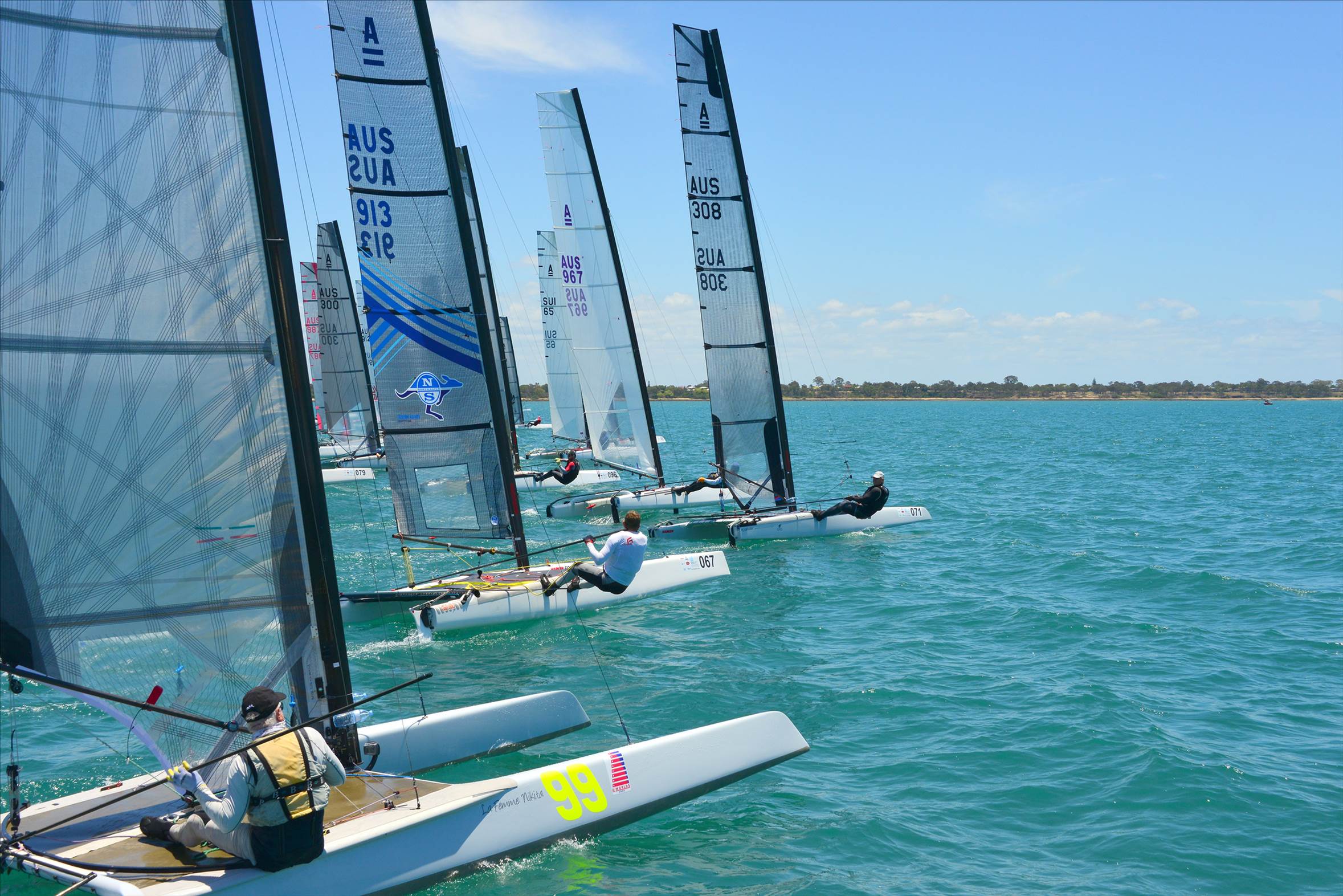 2018 "A" Class Catamaran Worlds (Race 1, Tues 20th)