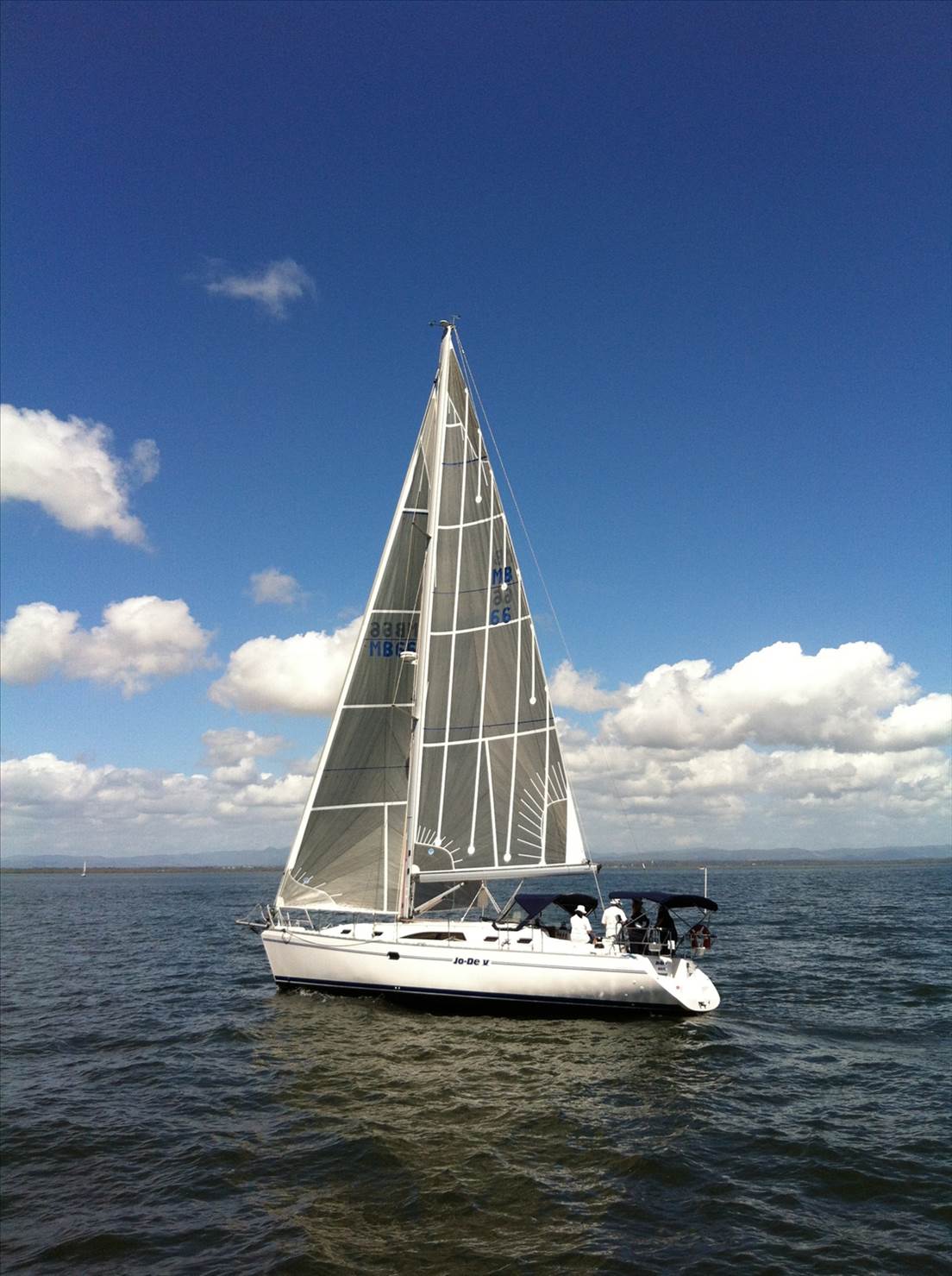In mast furling carbon main