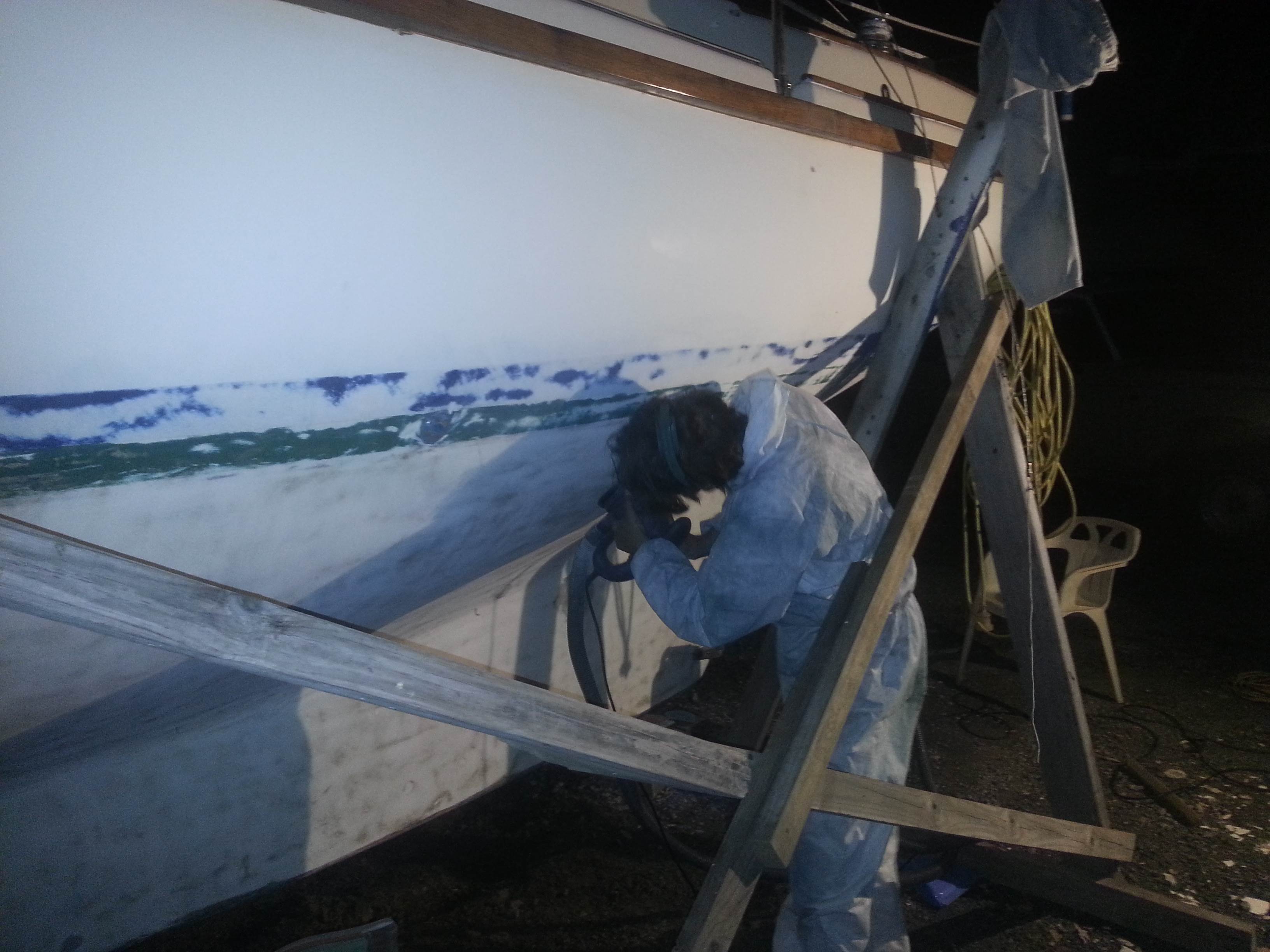 sanding hull