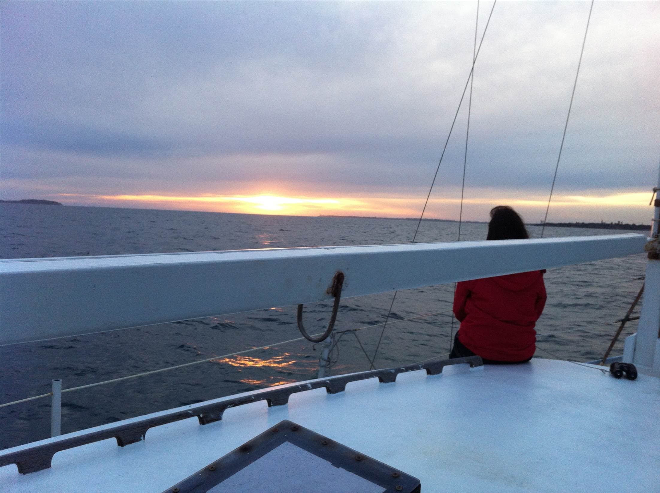 Looking through the Rip to the setting sun