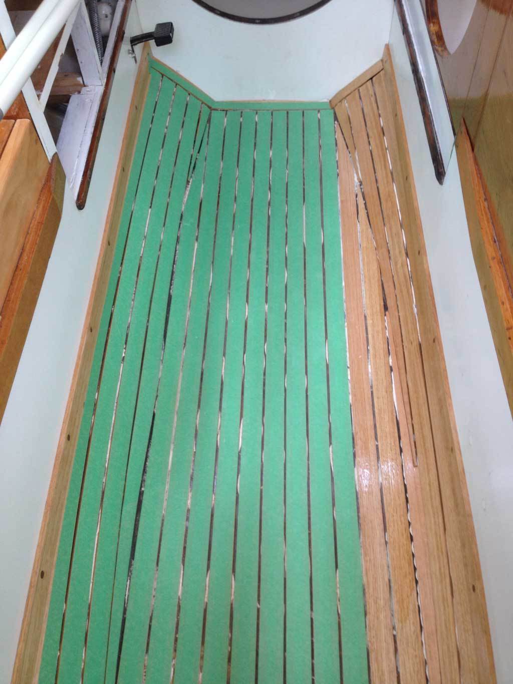 Floor taped ready for pointing