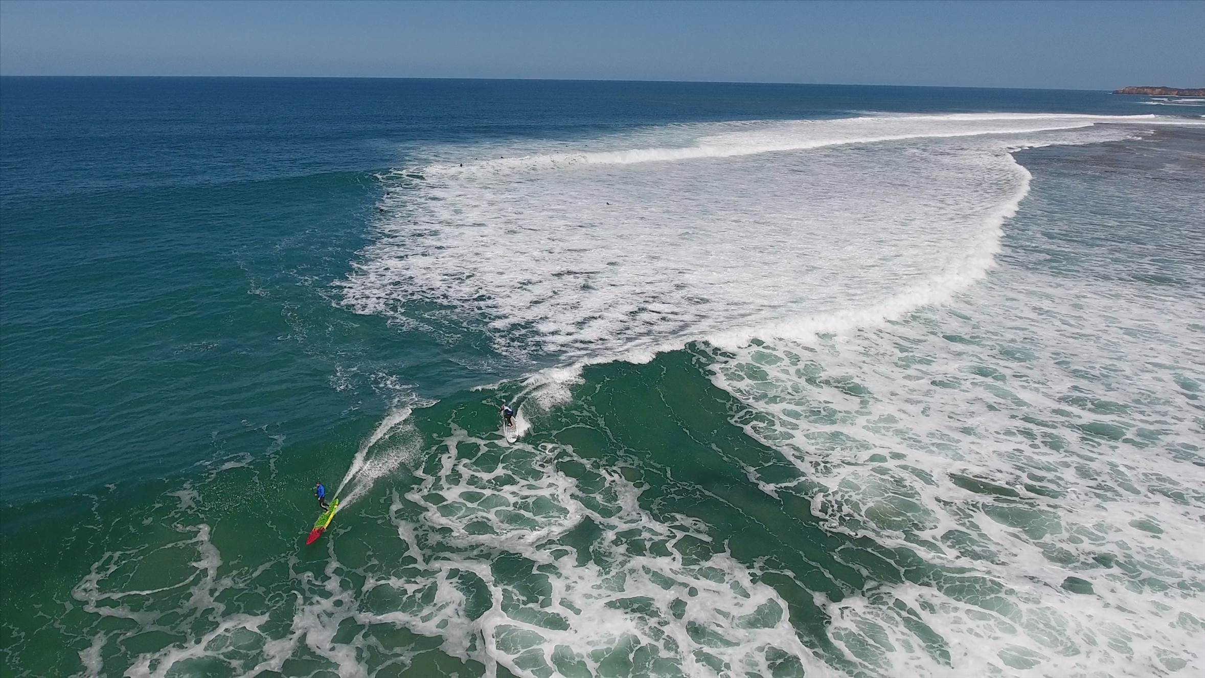 Jared on the 12'6 Bump Surfer