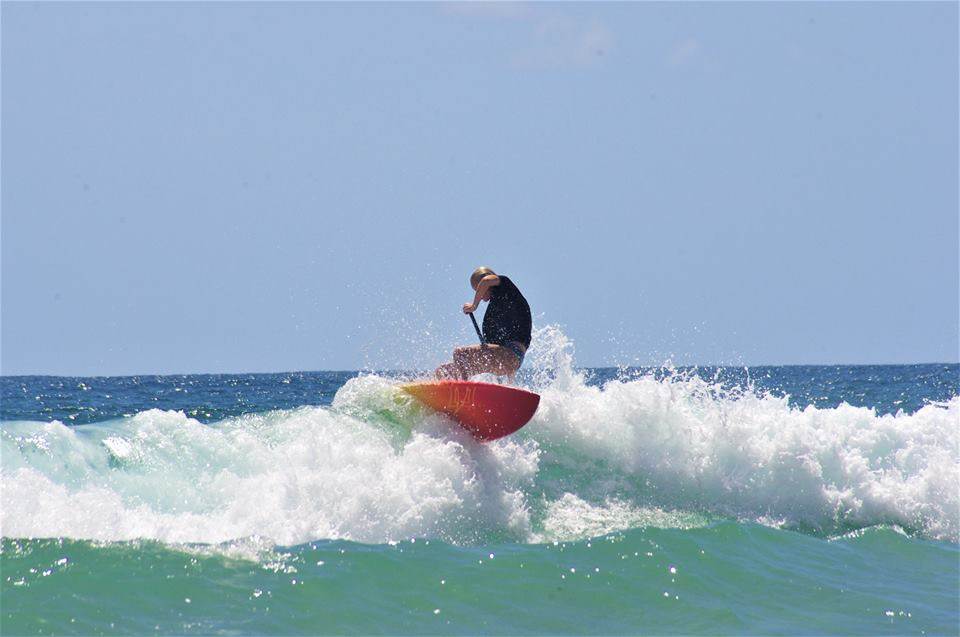Brea Wright flogging the Hokua.