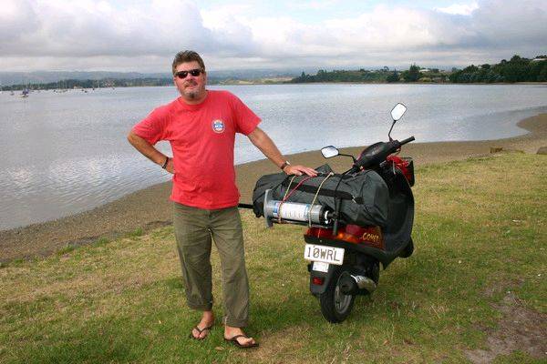 Pete Trickett travelling with his Red Air