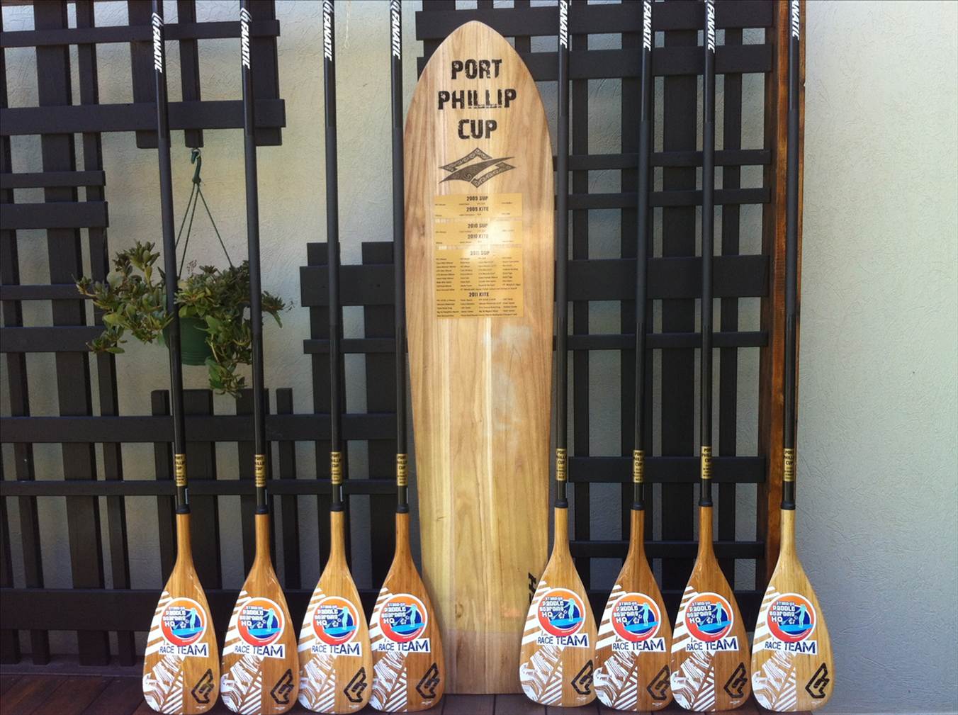 prizes lined