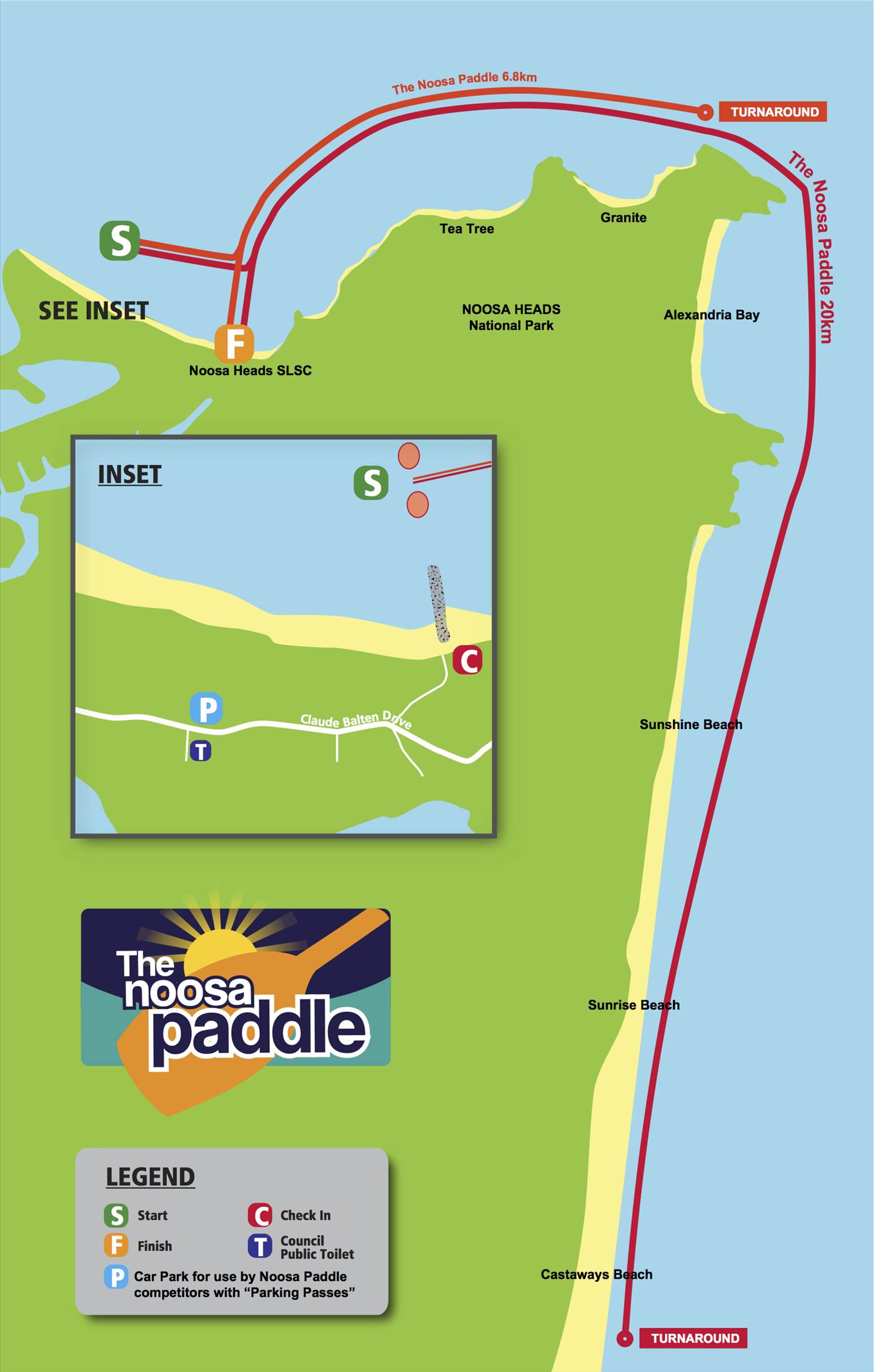 NWF Noosa Paddle Map