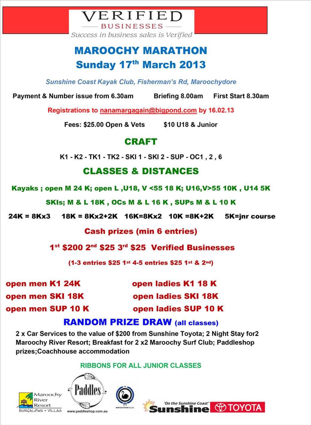 Maroochy Marathon Flyer 2013 -1