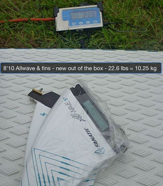 Weight - New 2013 - 8'10 Allwave