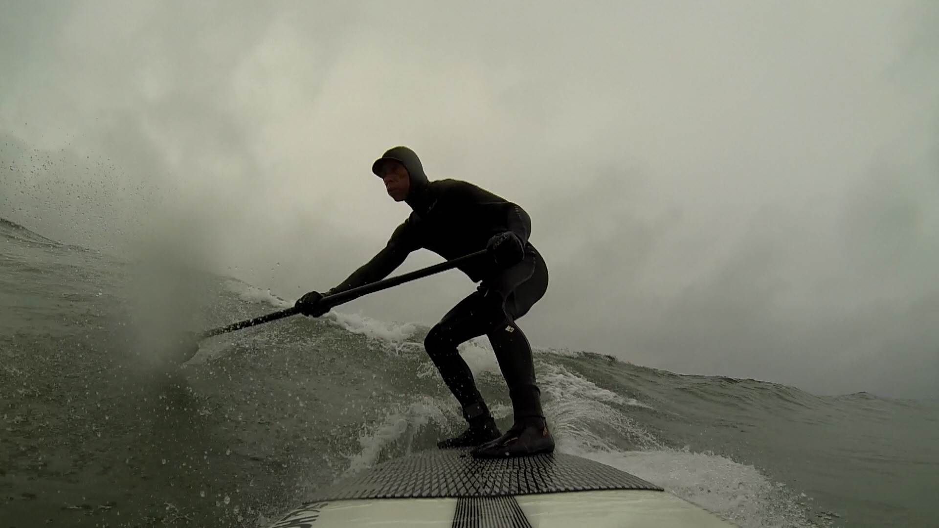 riding my new Hobie 8'4 CM RAW Sup