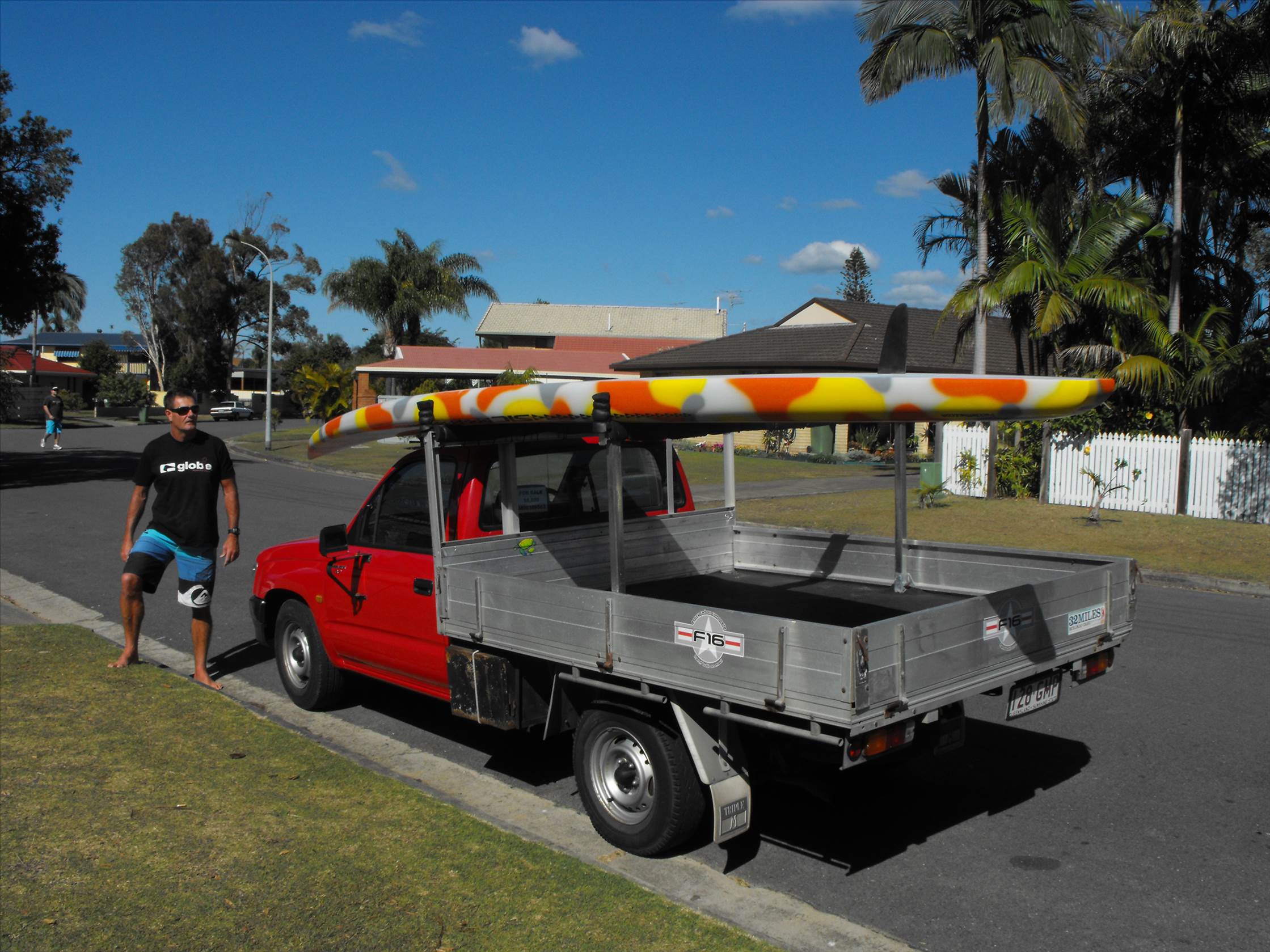 71. f16 Red Toyota Truck