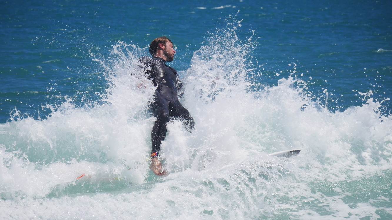 Lean into wave exit