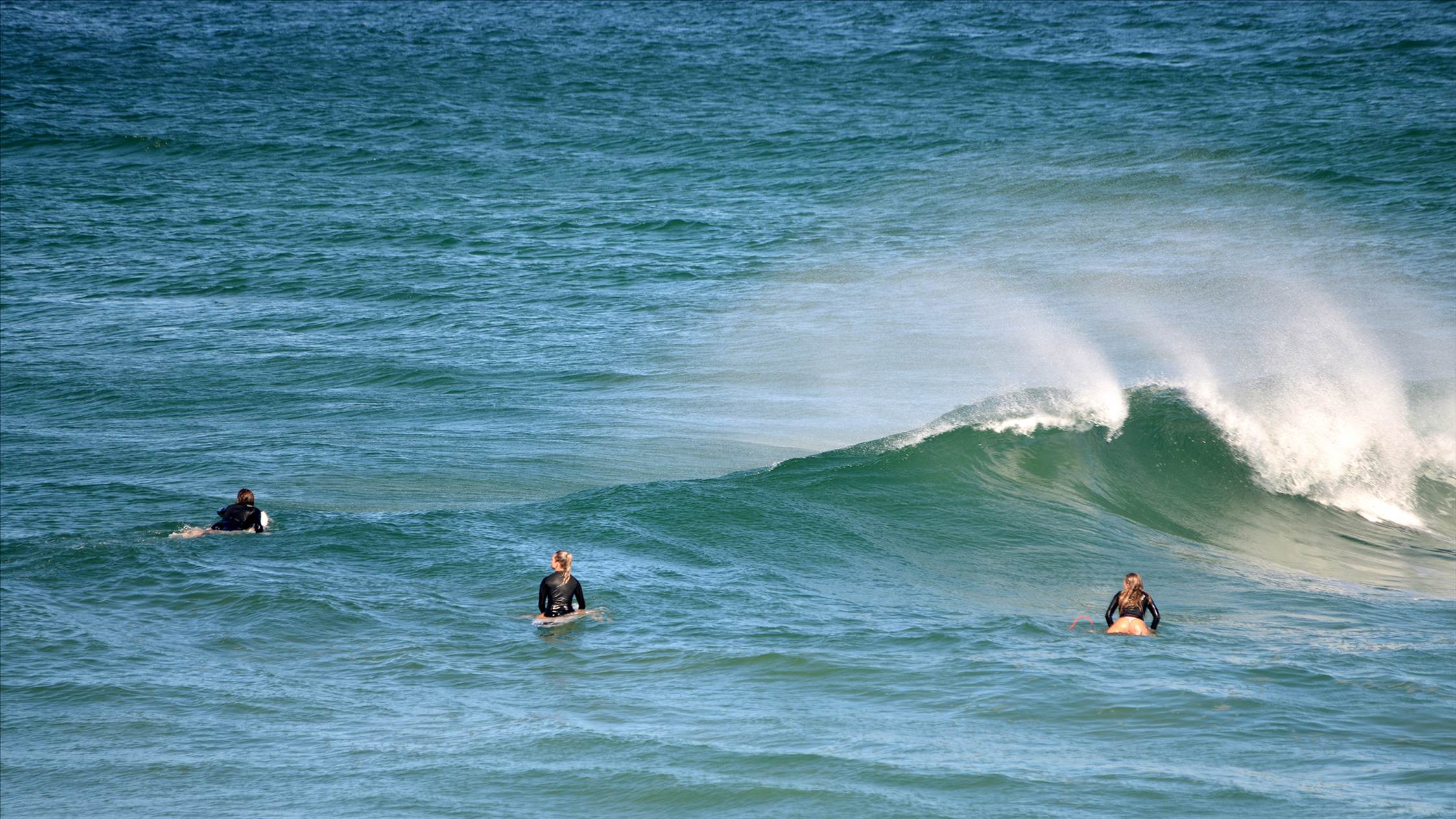 Surfers at Dreamtime Beach
