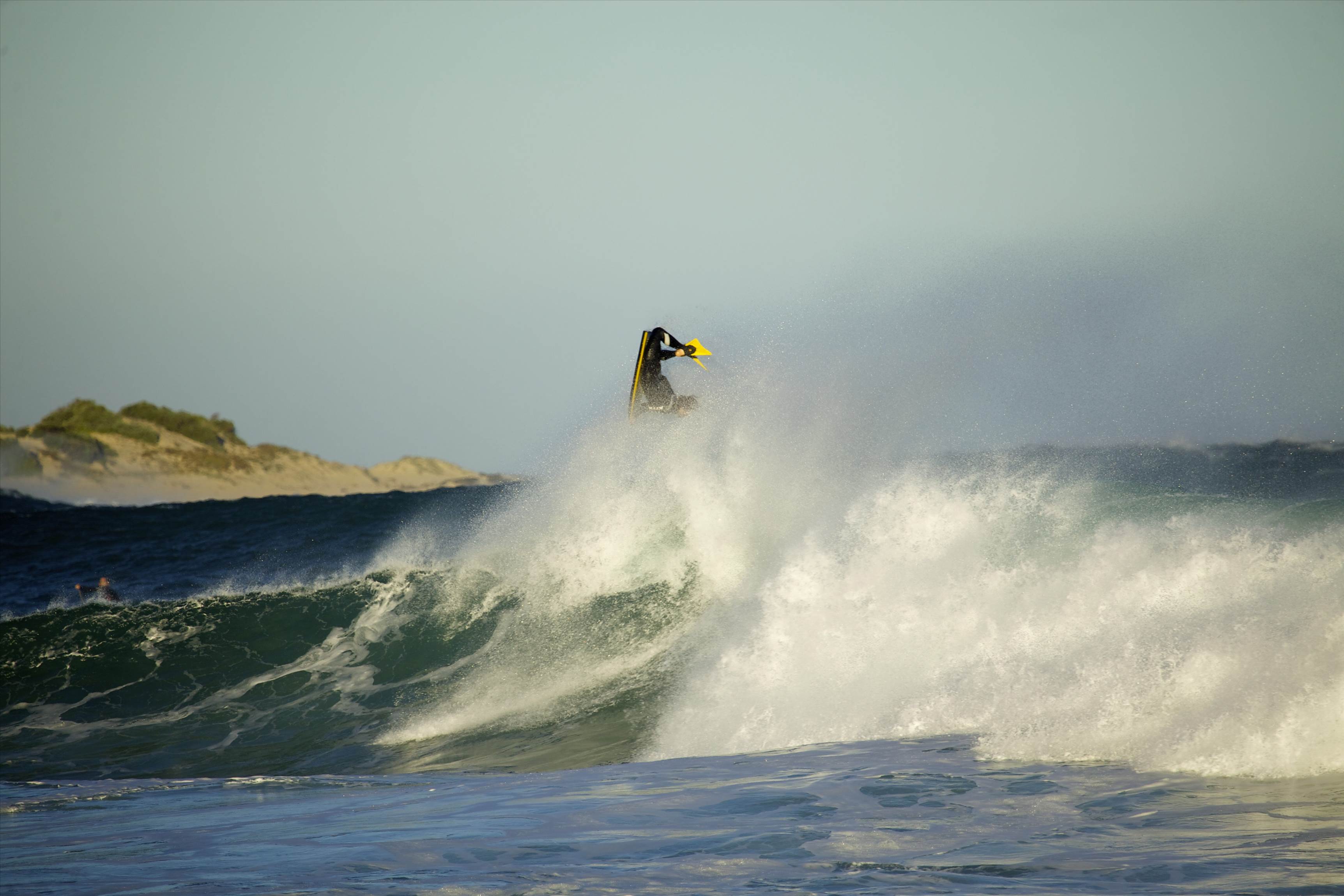 Body boarder catching air 2