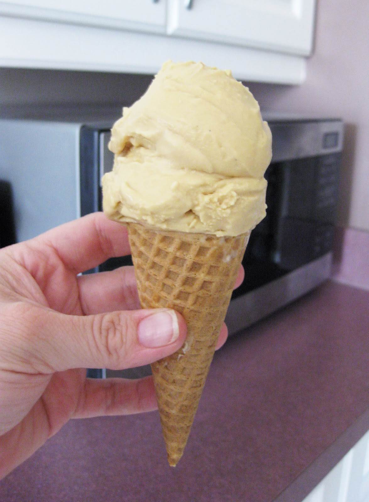 salty caramel ice cream cone