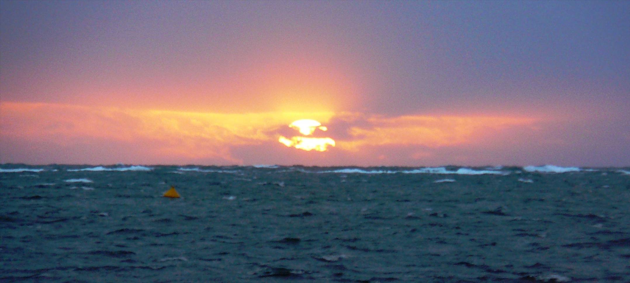 sunset over the sea
