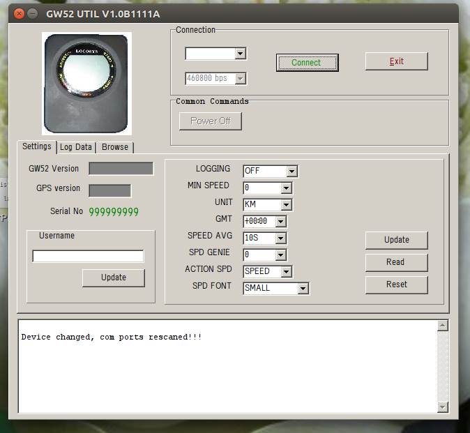 GW52 utility settings