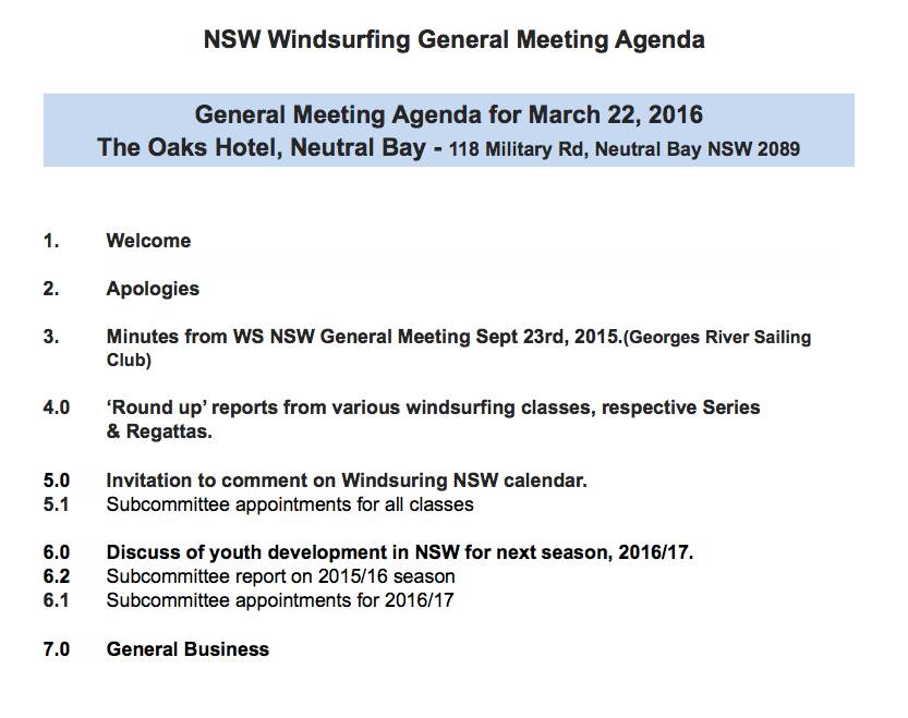 agenda