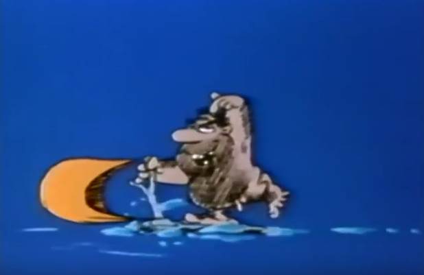 Caveman Windsurfer