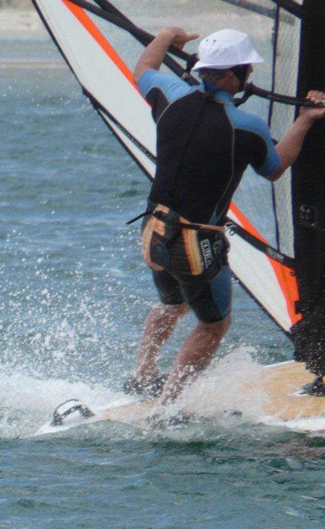 Rig Flip. Just coming back into hands. Foot still in strap.
