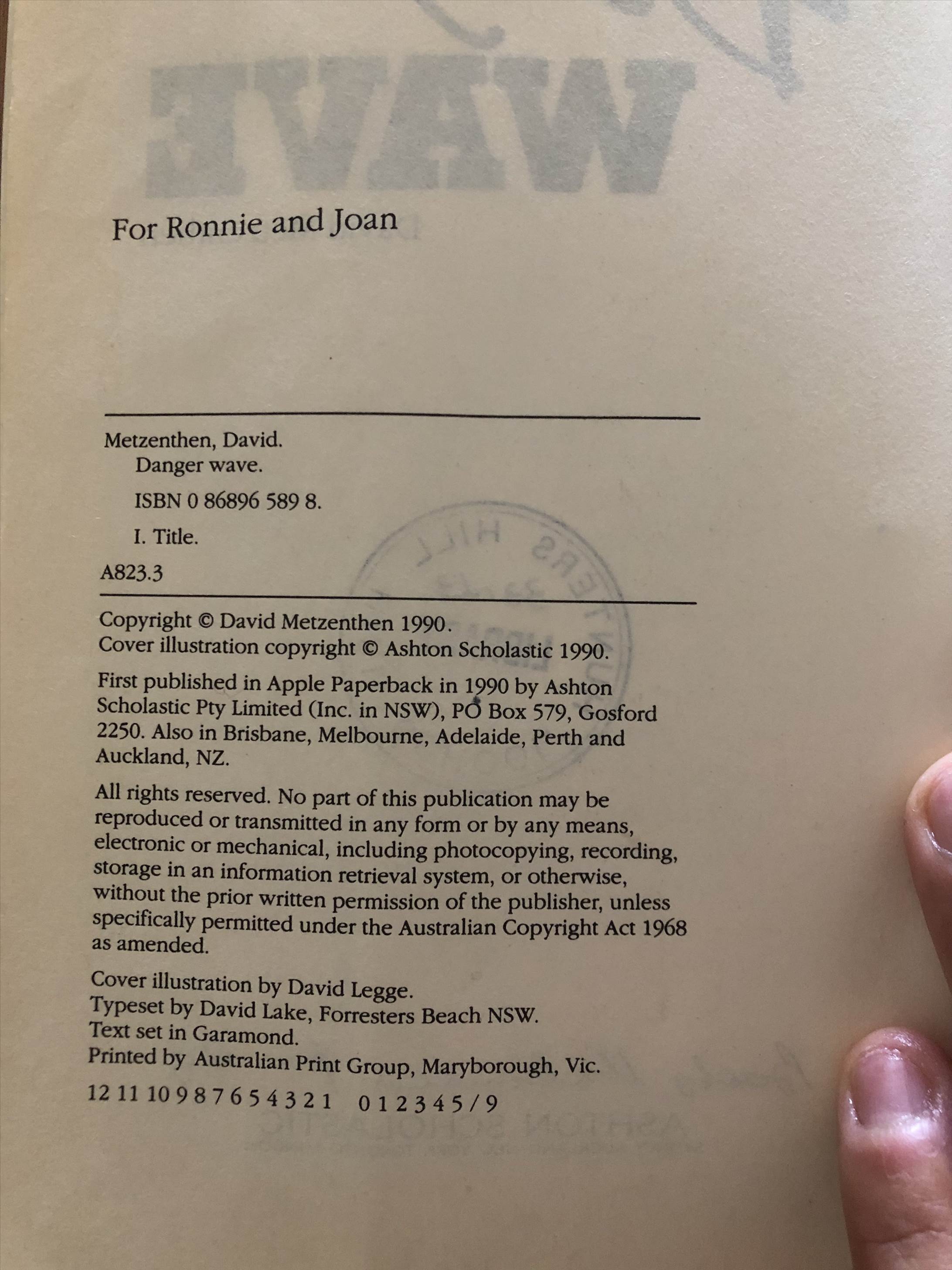 Danger Wave Book