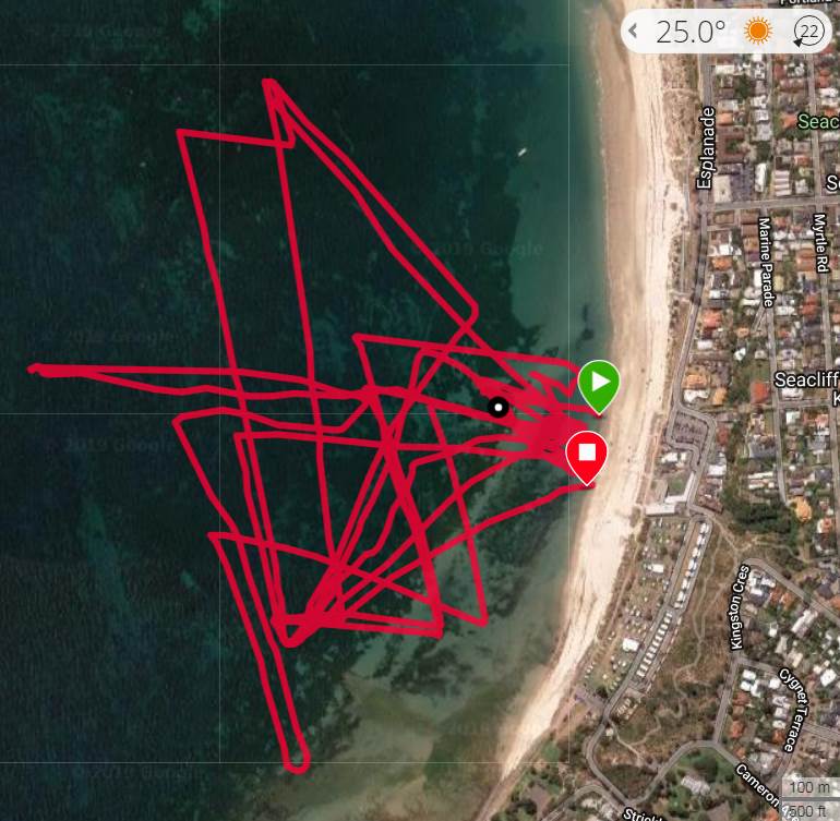 Windsurfer LT course race in 10 knots