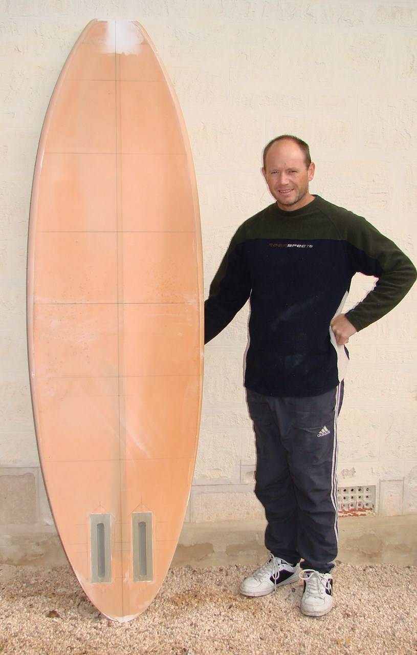 235cm x 66cm twin fin