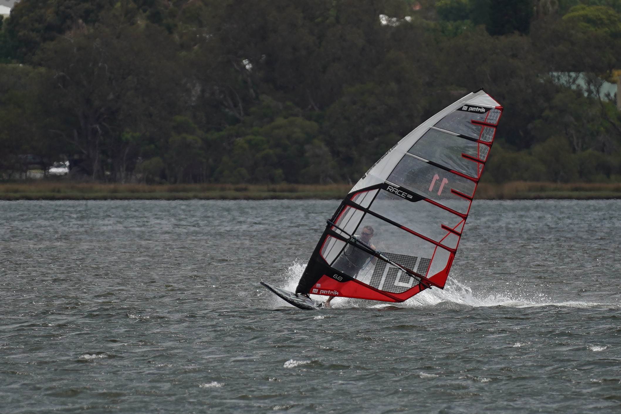 Slalom speeding on the river