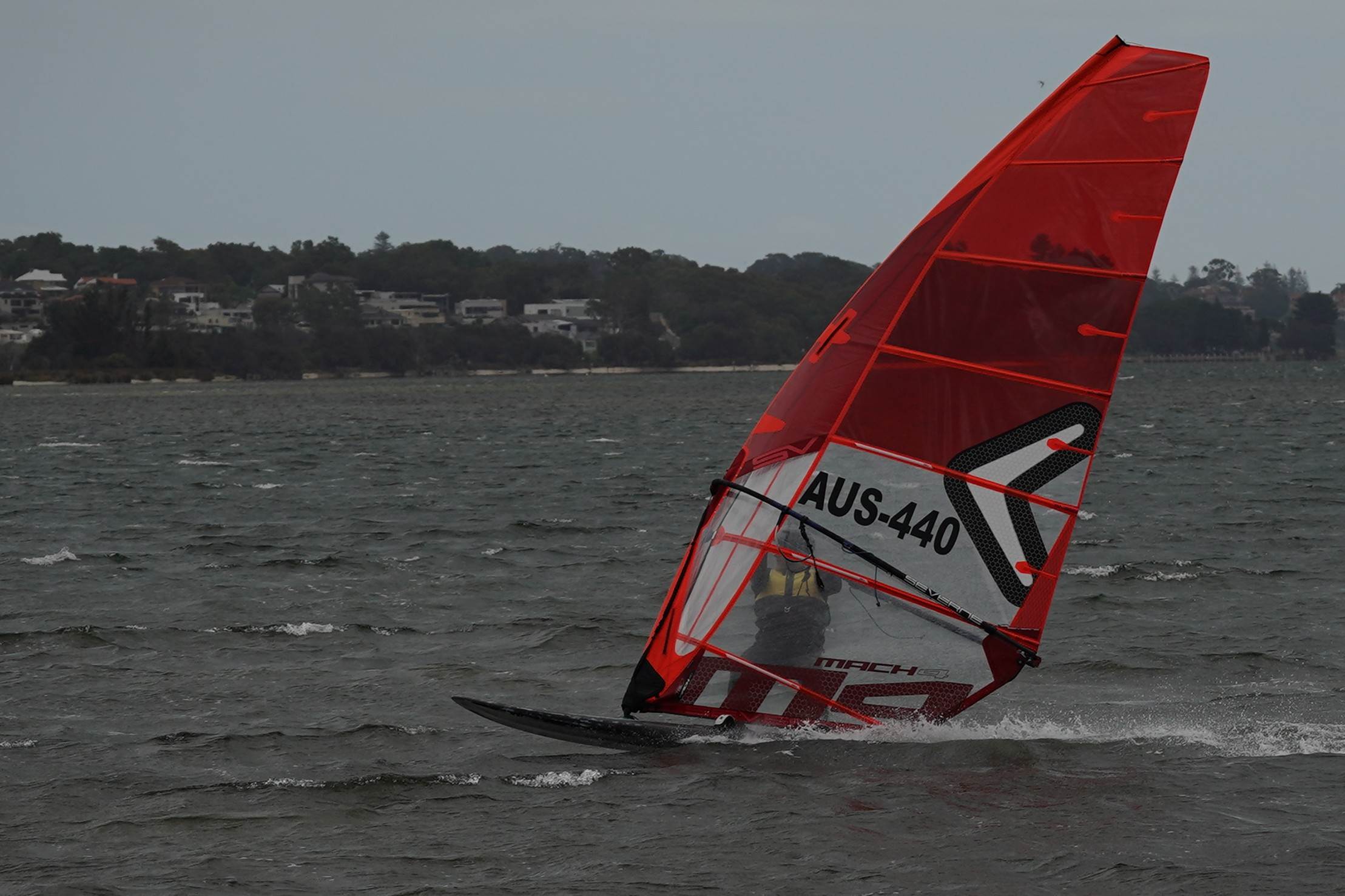 Slalom speeding on the river